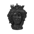 Head Statue Couple - Black 38 cm - Teste Matte - Baci Milano