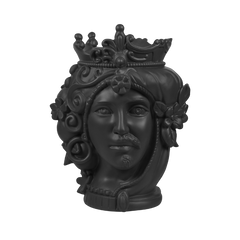Head Statue Couple - Black 38 cm - Teste Matte