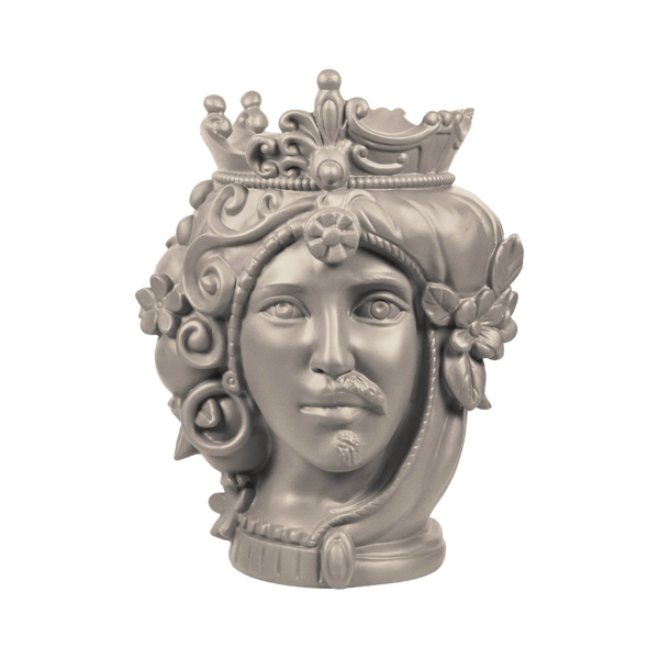 Head Statue Couple - Taupe 38 cm - Teste Matte