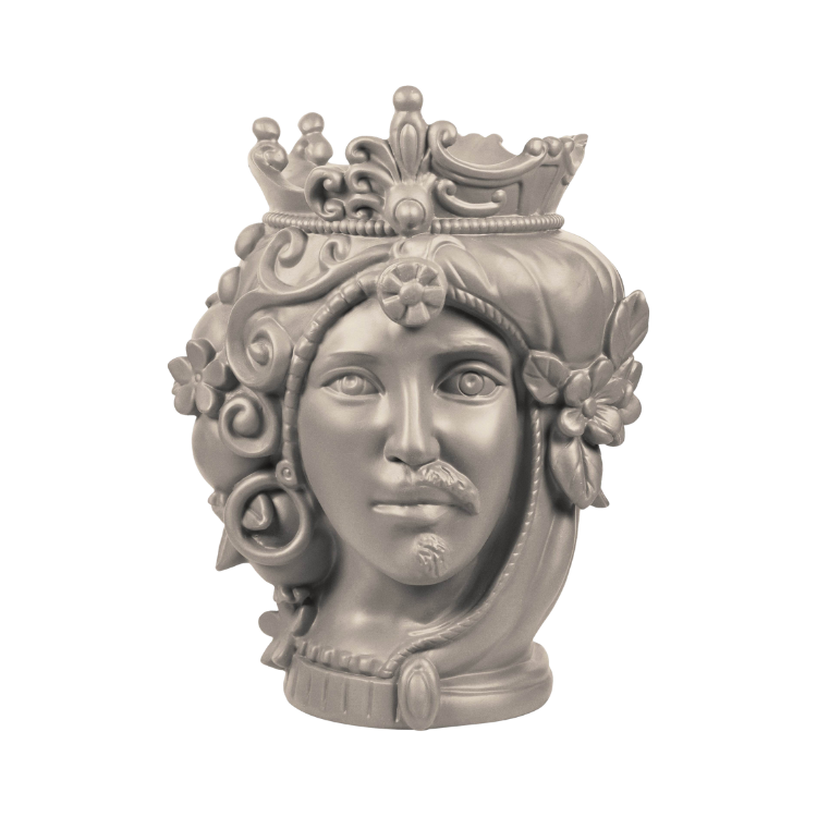 Head Statue Couple - Taupe 38 cm - Teste Matte