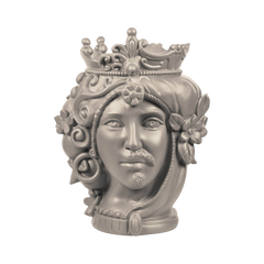 Head Statue Couple - Taupe 38 cm - Teste Matte