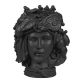 Head Statue Couple - Black 32 cm - Teste Matte - Baci Milano