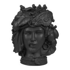 Head Statue Couple - Black 32 cm - Teste Matte