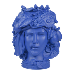 Head Statue Couple - Blue 32 cm - Teste Matte