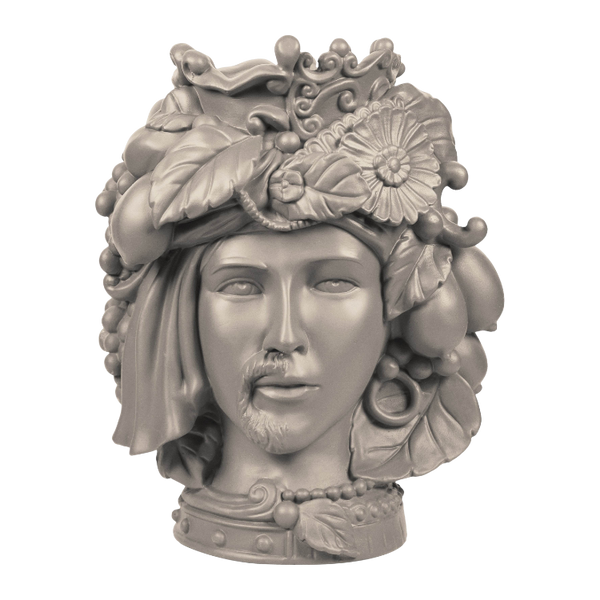 Head Statue Couple - Taupe 32 cm - Teste Matte