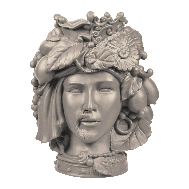 Head Statue Couple - Taupe 32 cm - Teste Matte