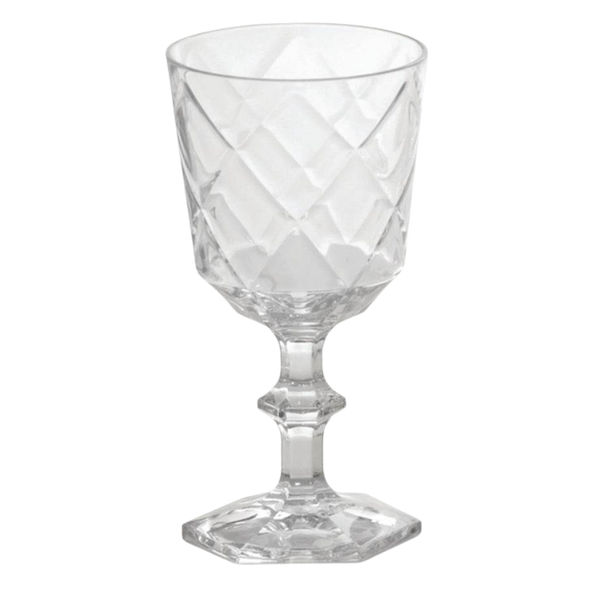 Set of 6 Clear Wine Glasses - Cheers