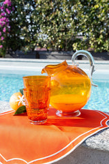Set of 6 Water Glasses - Orange - Aqua - Baci Milano