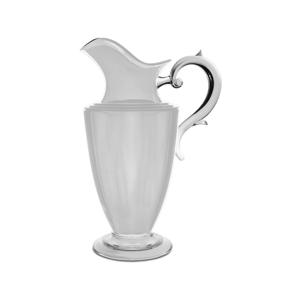 Tall White Acrylic Pitcher - Aqua