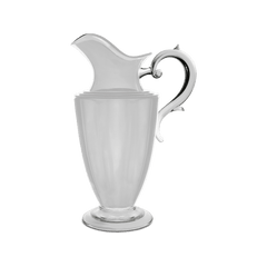 Tall White Acrylic Pitcher - Aqua - Baci Milano