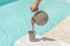 Taupe Acrylic Pitcher - Aqua - Baci Milano