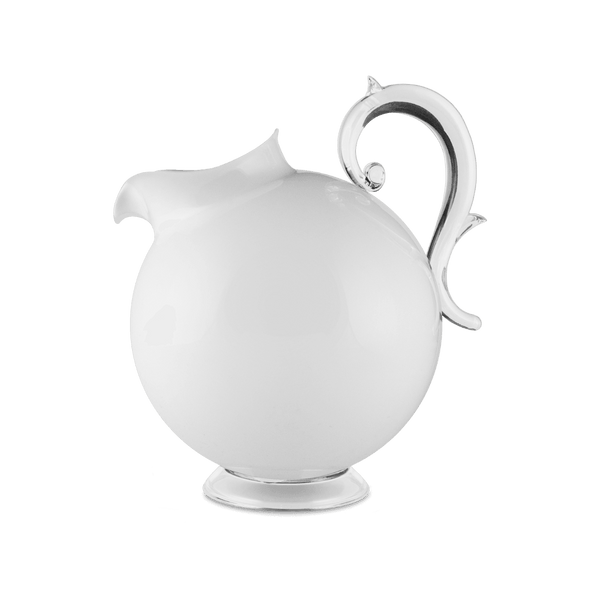 White Acrylic Pitcher - Aqua