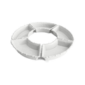Set of 5 White Appetizer Plates - Joke - Baci Milano