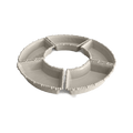 Set of 5 Taupe Appetizer Plates - Joke - Baci Milano
