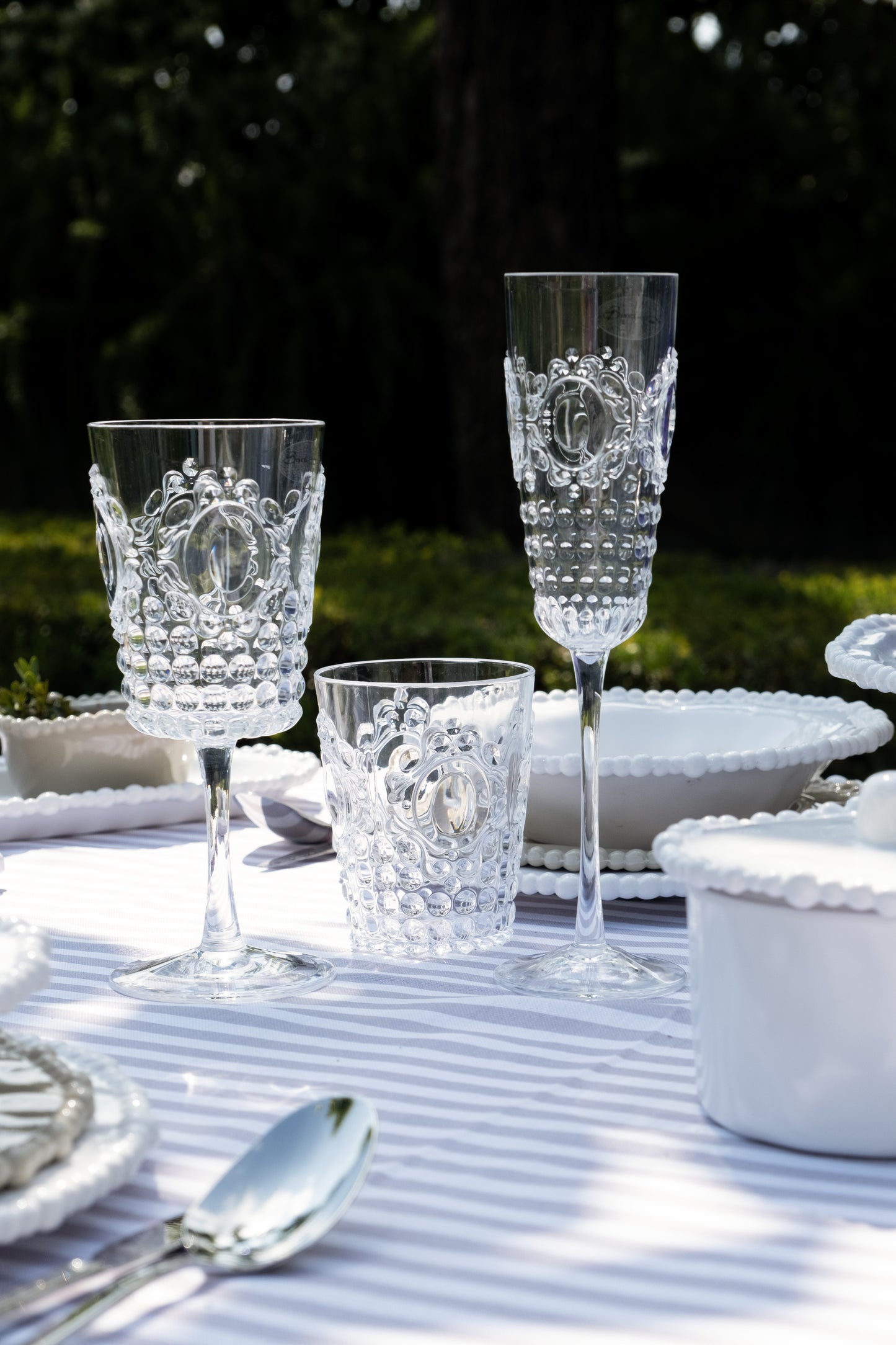 Set of 6 Water Glasses - Baroque & Rock