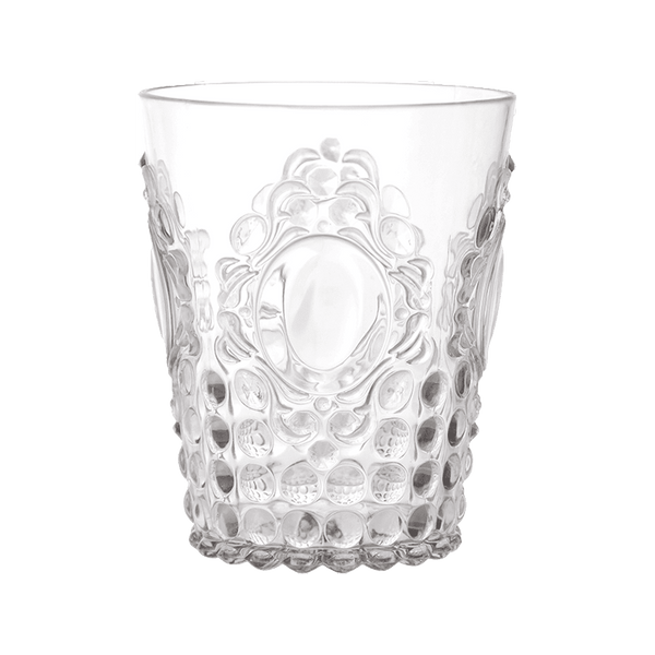 Set of 6 Clear Acrylic Water Glasses - Baroque & Rock