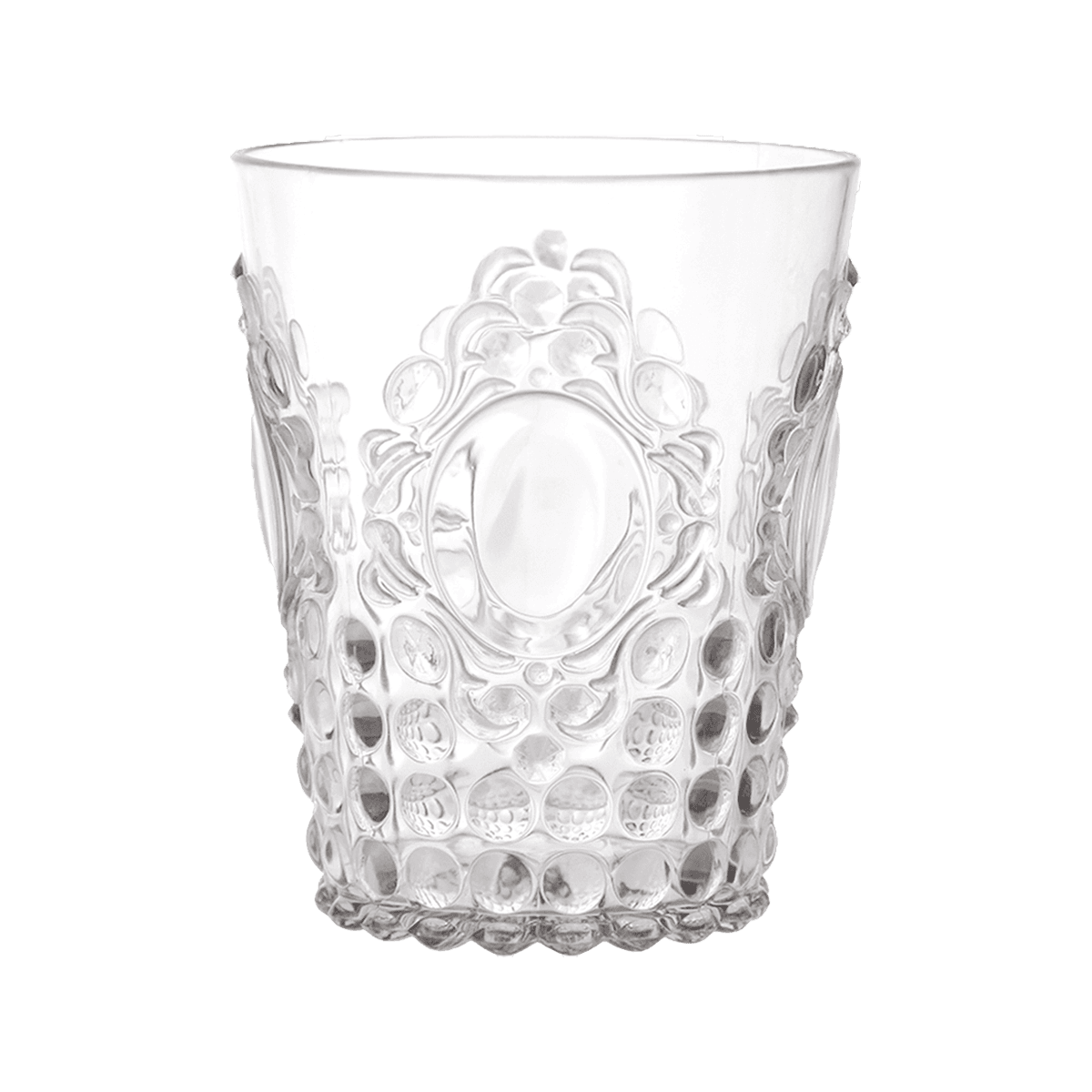 Set of 6 Clear Acrylic Water Glasses - Baroque & Rock - Baci Milano