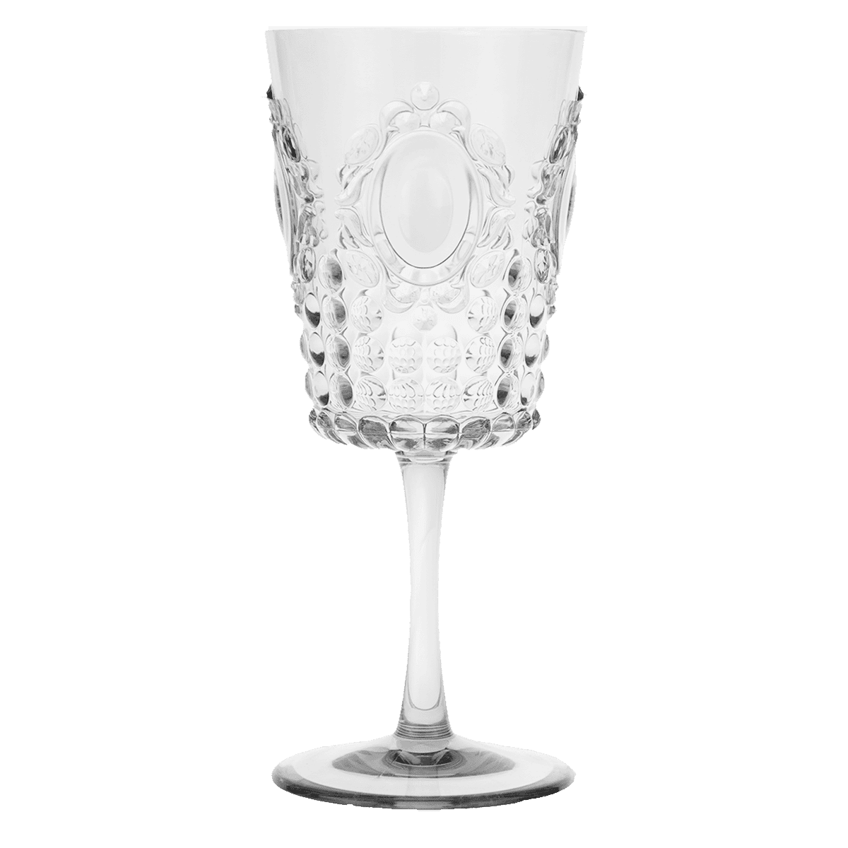 Set of 6 Clear Acrylic Wine Glasses - Baroque & Rock - Baci Milano