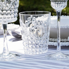 Set of 6 Clear Acrylic Wine Glasses - Baroque & Rock - Baci Milano