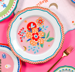 Porcelain Dinner Plate - Flower - Mamma Mia