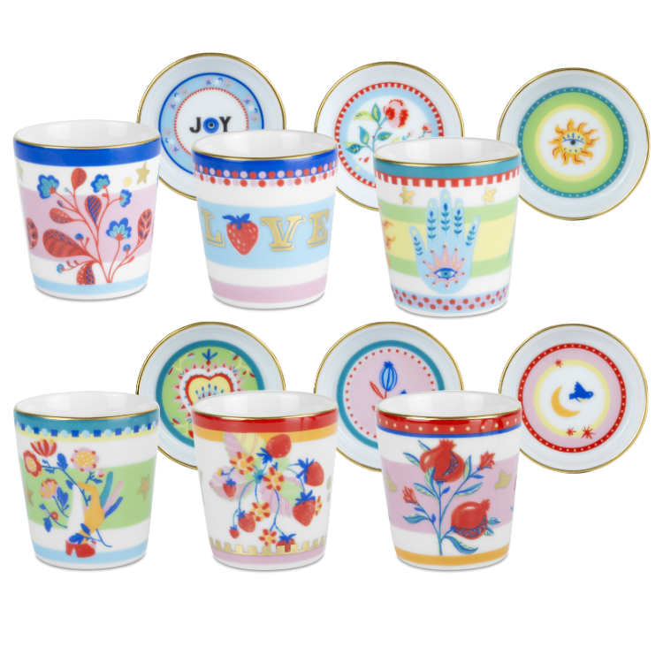 6 Espresso Cup Set - Mamma Mia