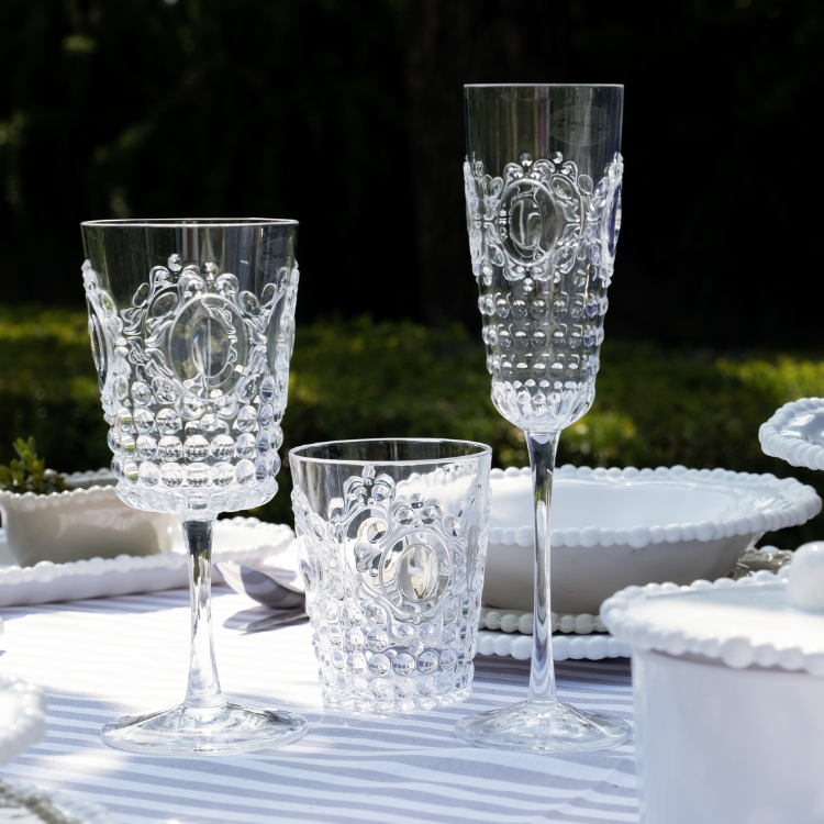 Set of 6 Champagne Flutes - Baroque & Rock