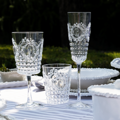 Set of 6 Champagne Flutes - Baroque & Rock