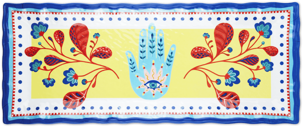 Melamine Rectangular Serving Tray - Mamma Mia - Baci Milano