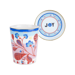 Porcelain Cup with Saucer/Lid - Leaves - Mamma Mia - Baci Milano