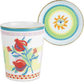 Porcelain Cup with Saucer/Lid - Pomegranate - Mamma Mia - Baci Milano