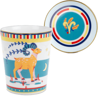 Cup with Lid/Saucer - Aries - Zodiac Vibe