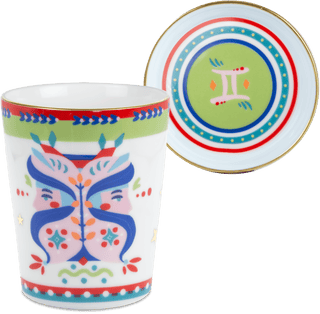 Cup with Lid/Saucer - Gemini - Zodiac Vibe