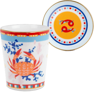 Cup with Lid/Saucer - Cancer - Zodiac Vibe