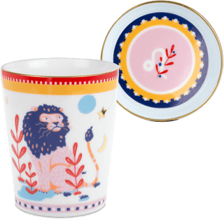 Cup with Lid/Saucer - Leo - Zodiac Vibe