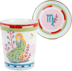 Cup with Lid/Saucer - Virgo - Zodiac Vibe - Baci Milano