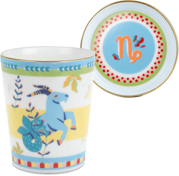 Cup with Lid/Saucer - Capricorn - Zodiac Vibe