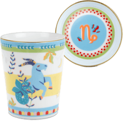 Cup with Lid/Saucer - Capricorn - Zodiac Vibe - Baci Milano