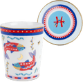 Cup with Lid/Saucer - Pisces - Zodiac Vibe - Baci Milano