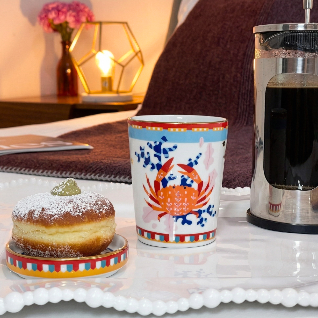 Cup with Lid/Saucer - Cancer - Zodiac Vibe