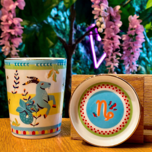 Cup with Lid/Saucer - Capricorn - Zodiac Vibe