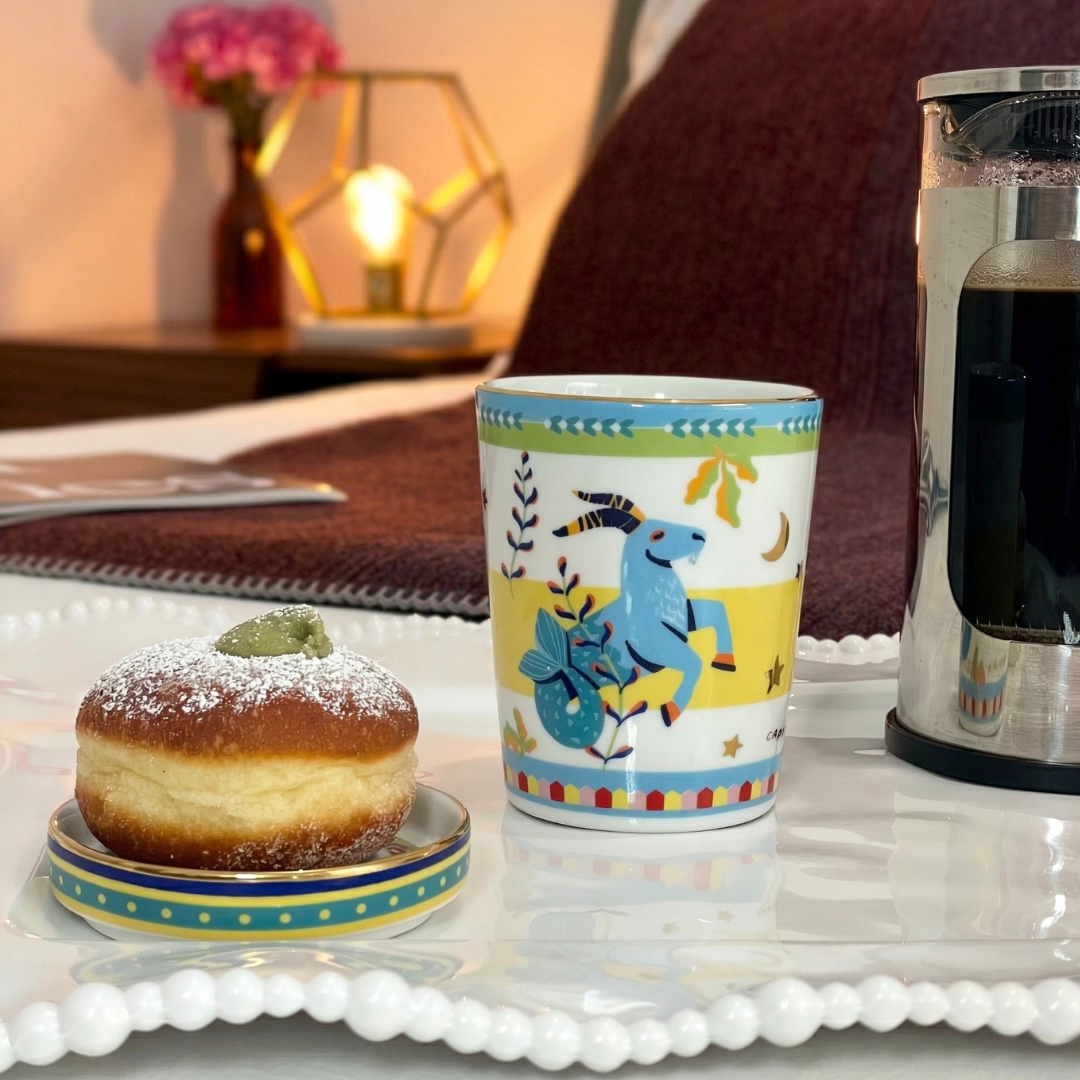 Cup with Lid/Saucer - Capricorn - Zodiac Vibe