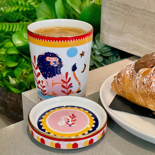 Cup with Lid/Saucer - Leo - Zodiac Vibe