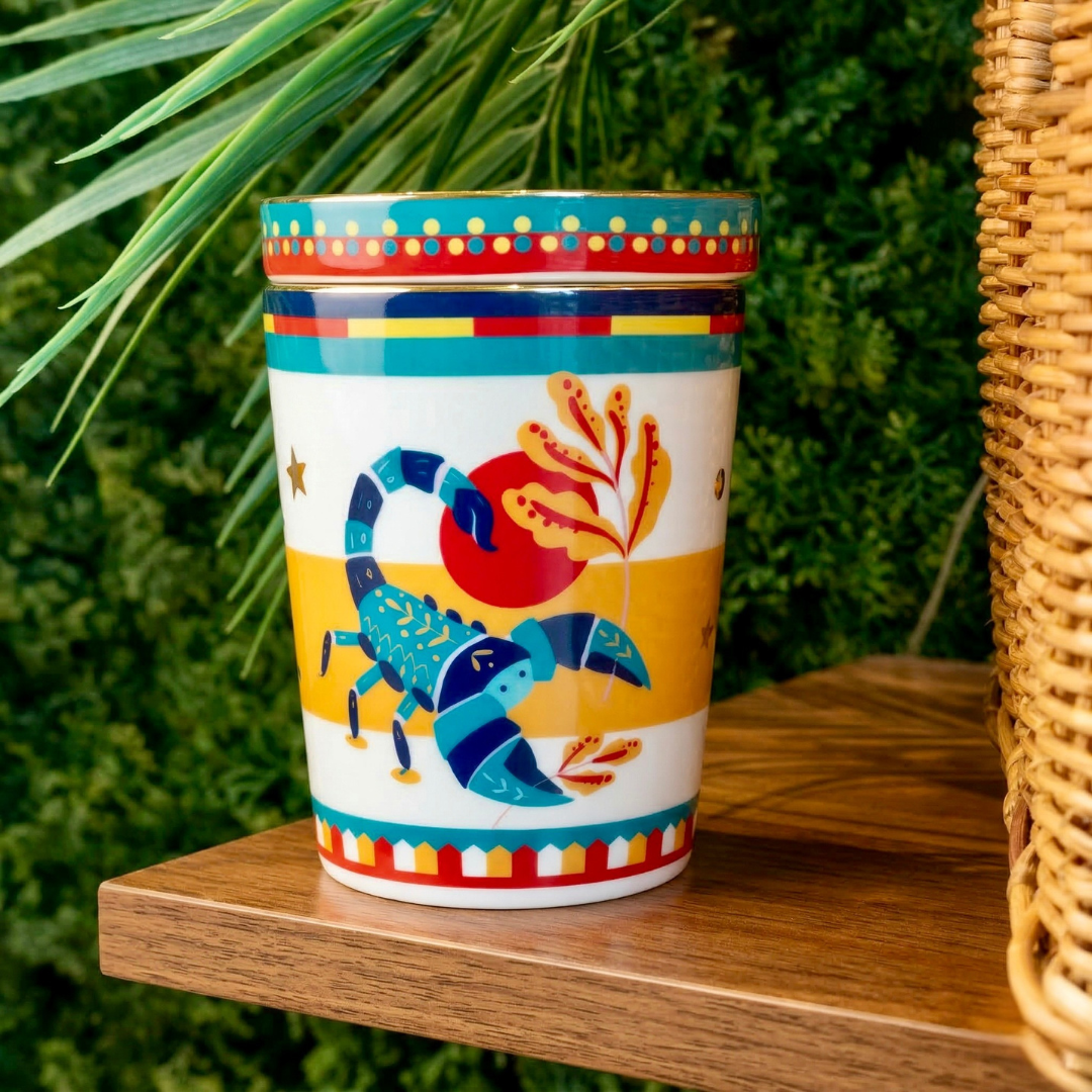 Cup with Lid/Saucer - Scorpio - Zodiac Vibe
