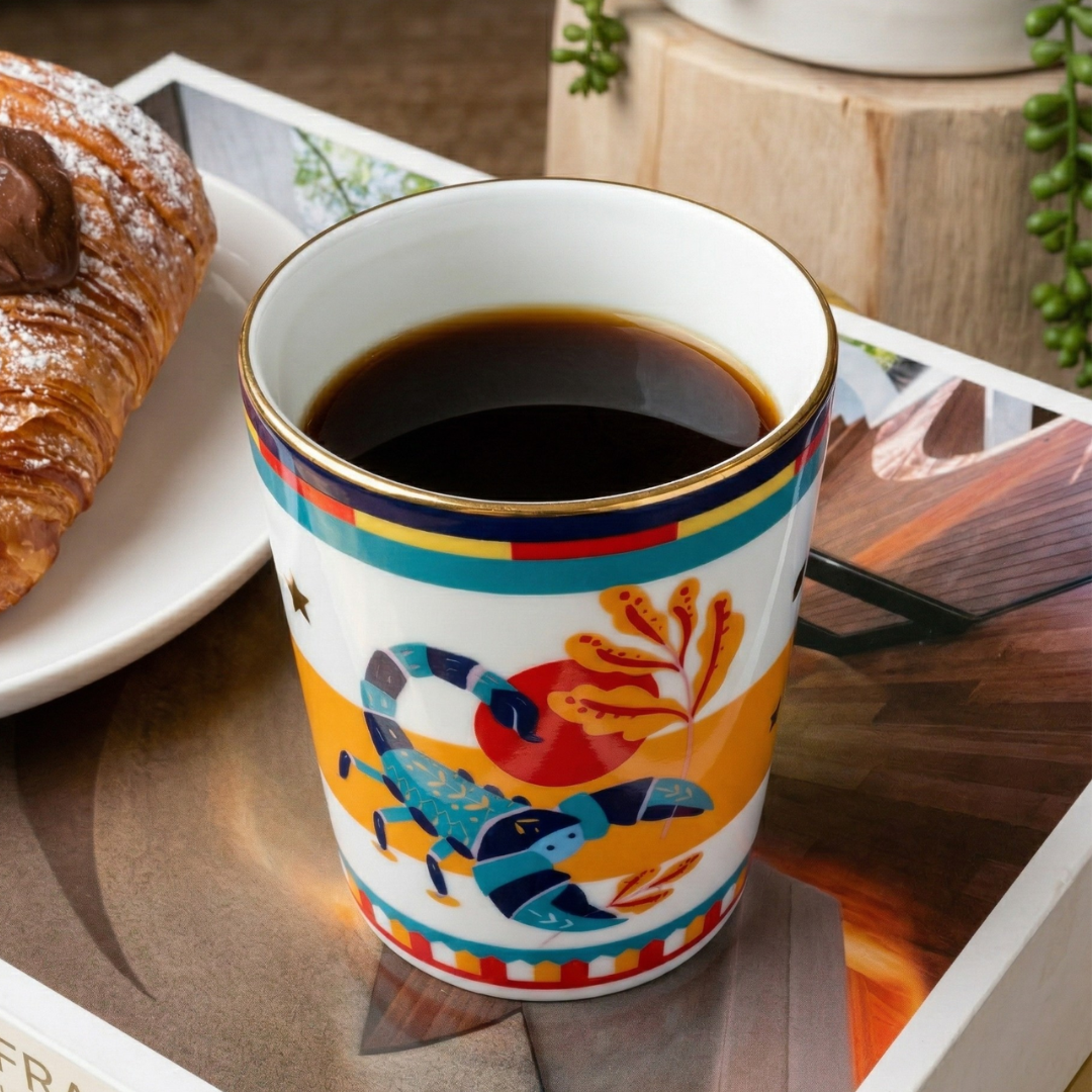 Cup with Lid/Saucer - Scorpio - Zodiac Vibe