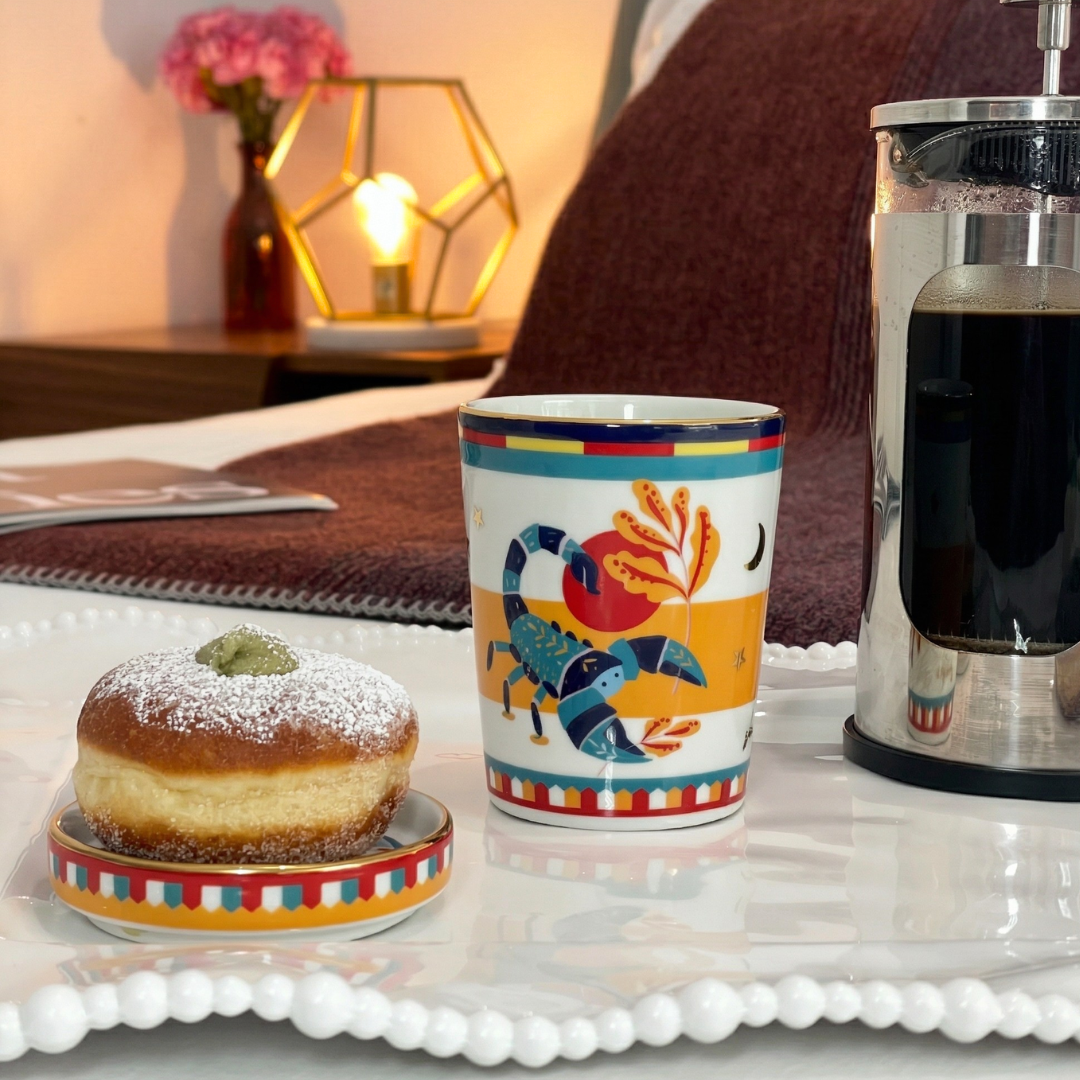 Cup with Lid/Saucer - Scorpio - Zodiac Vibe