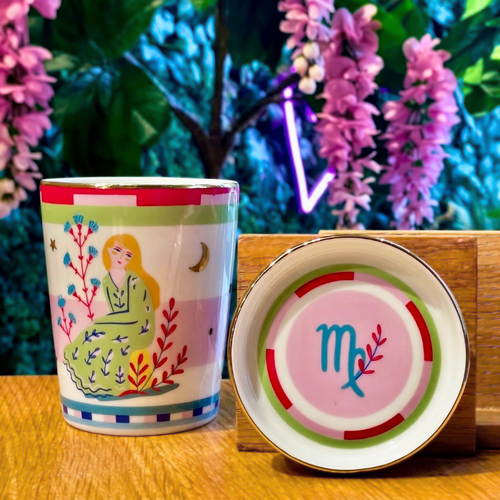 Cup with Lid/Saucer - Virgo - Zodiac Vibe
