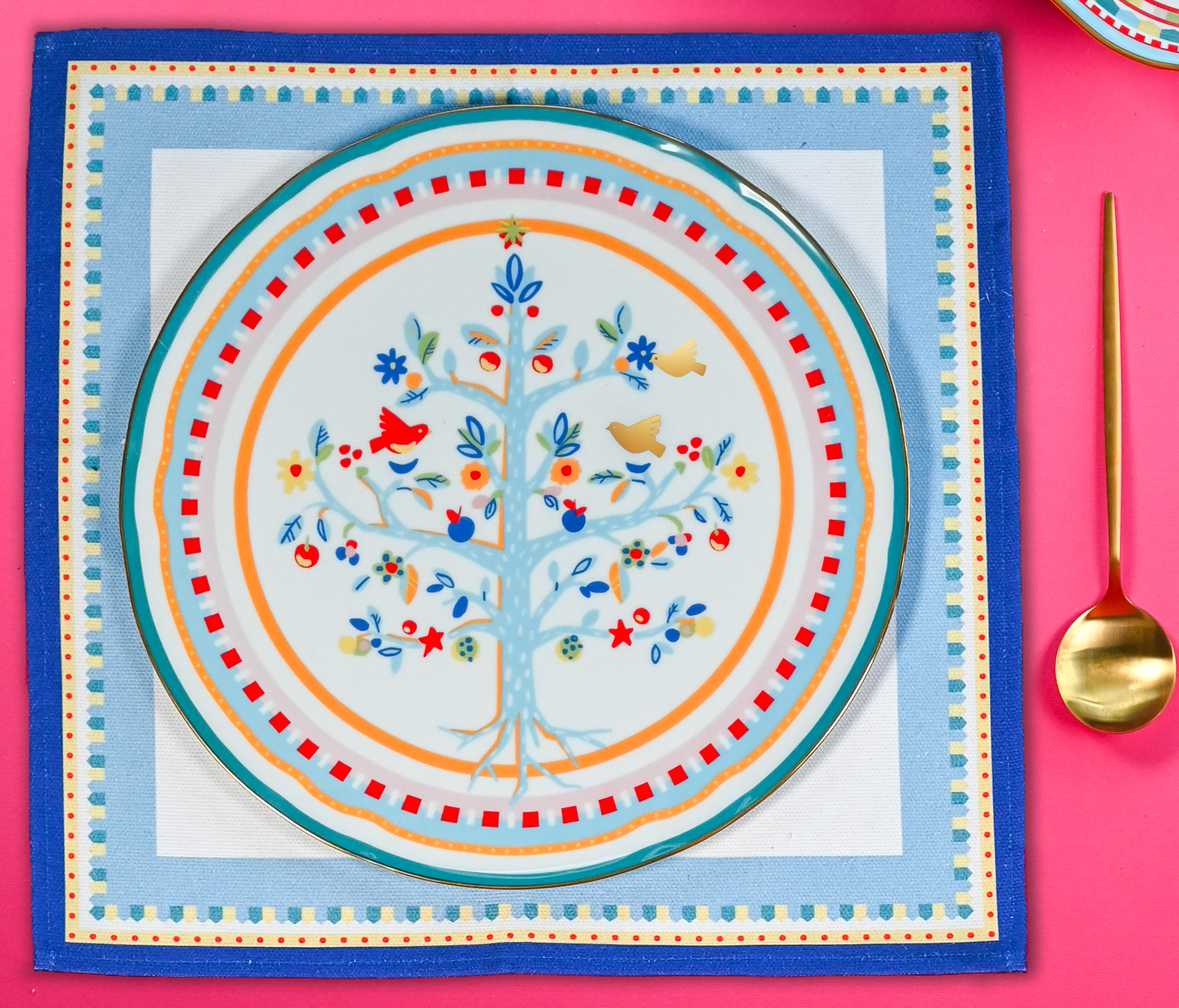 Porcelain Serving Plate - Tree of Life - Mamma Mia