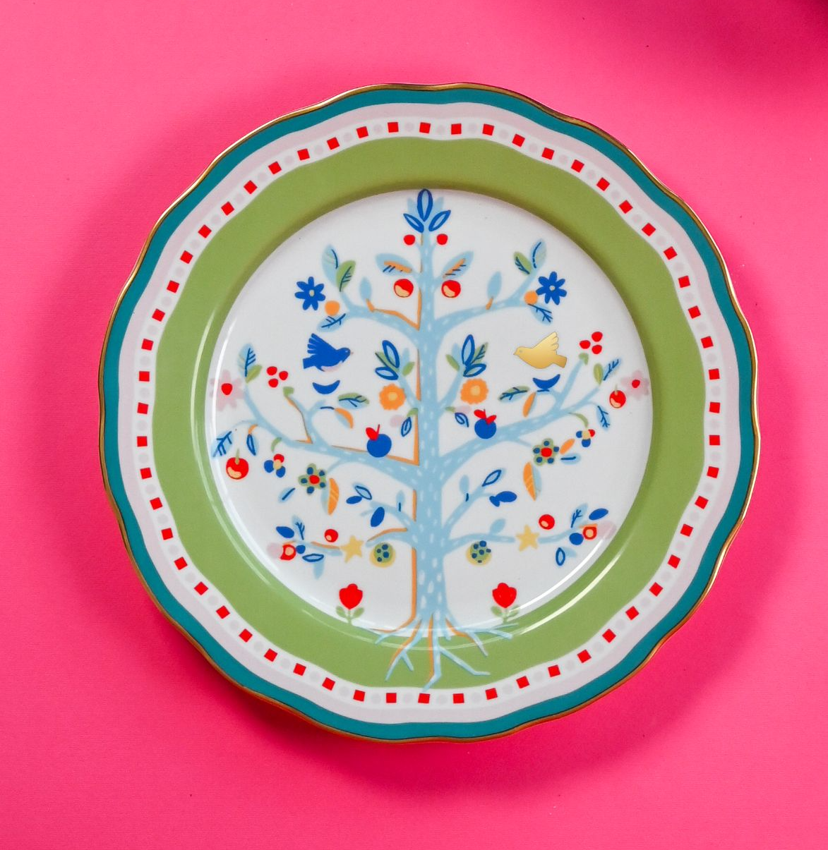 Porcelain Dinner Plate - Tree of Life - Mamma Mia