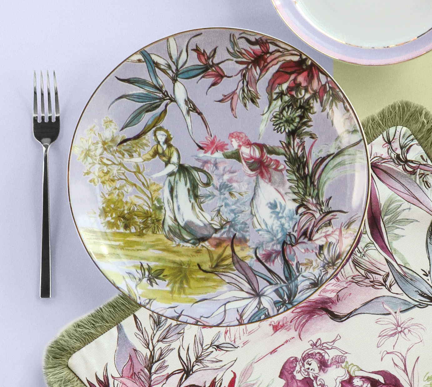 Set of 6 Porcelain Dinner Plates - Firenze