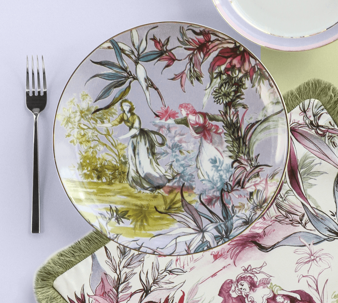 Set of 6 Porcelain Dinner Plates - Firenze - Baci Milano